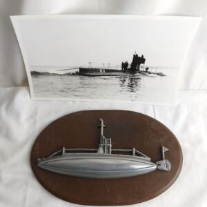 British, WW1, HMS B11 - Original Photograph and A or B-Class WW1 Submarine Service Plaque