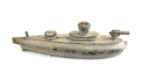 British, WW1 Submarine, Vintage Metal Diecast Strategy Map Planning or Toy Submarine