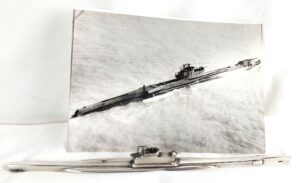 British, WW2, HMS Tally-Ho - Original Photograph and Silver Plated Model of Triton Class Submarine (2)