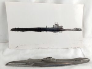 British, WW2, HMS Tempest - Original Photograph and Triton Class Submarine Model