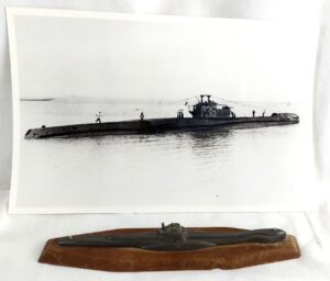 British, WW2, HMS Truculent (P315) - Original Photograph and Model of Triton Class Submarine