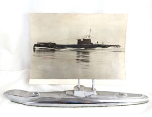 British, WW2, HMS Tactician - Original Photograph and Triton Class Submarine Model