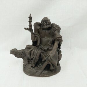 Contemporary Bronze Figurine Of A Grotesque Japanese Ogre Like Man #2