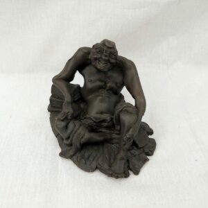 Contemporary Bronze Figurine Of A Grotesque Japanese Ogre Like Man #1