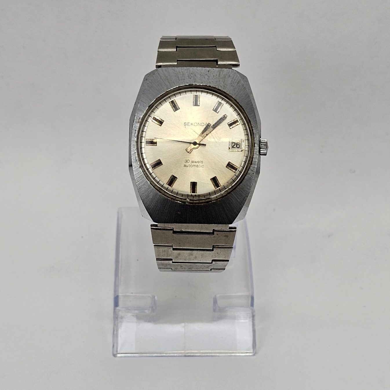Gents 1970's 30 Jewel Sekonda Automatic Stainless Steel Watch