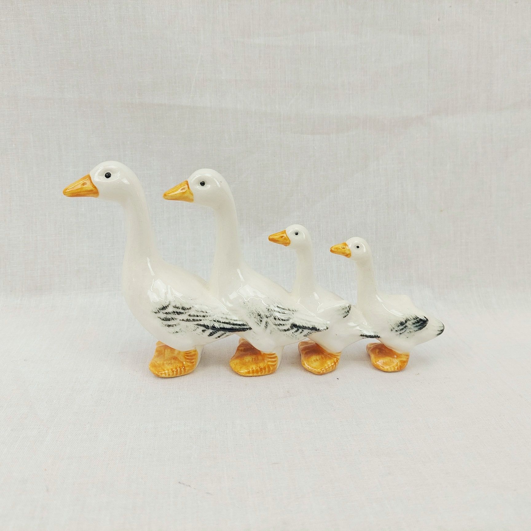Goebel West German Porcelain Geese Figural Group