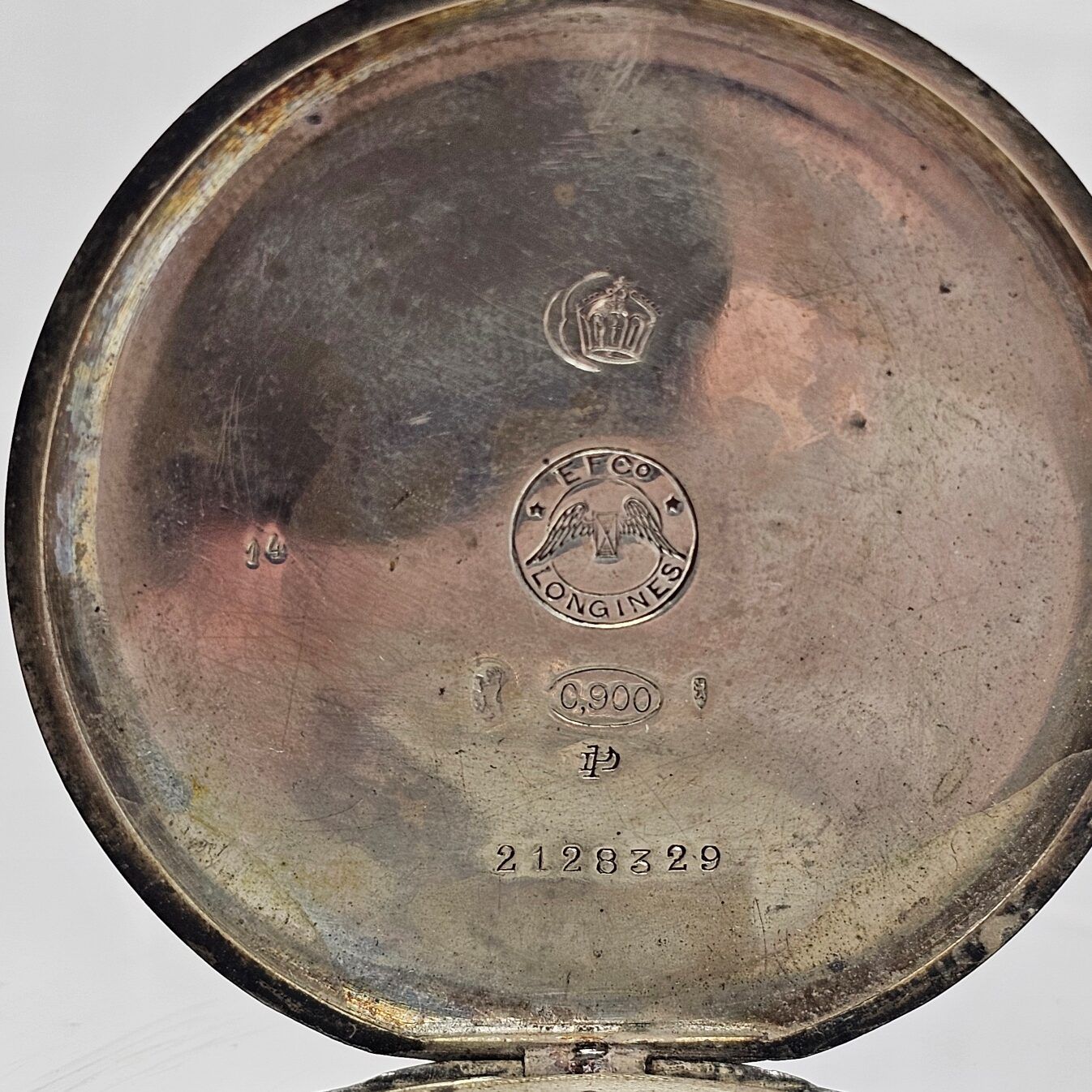 Longines Silver Grand Prix Full Hunter Pocket Watch For Repair - Image 7