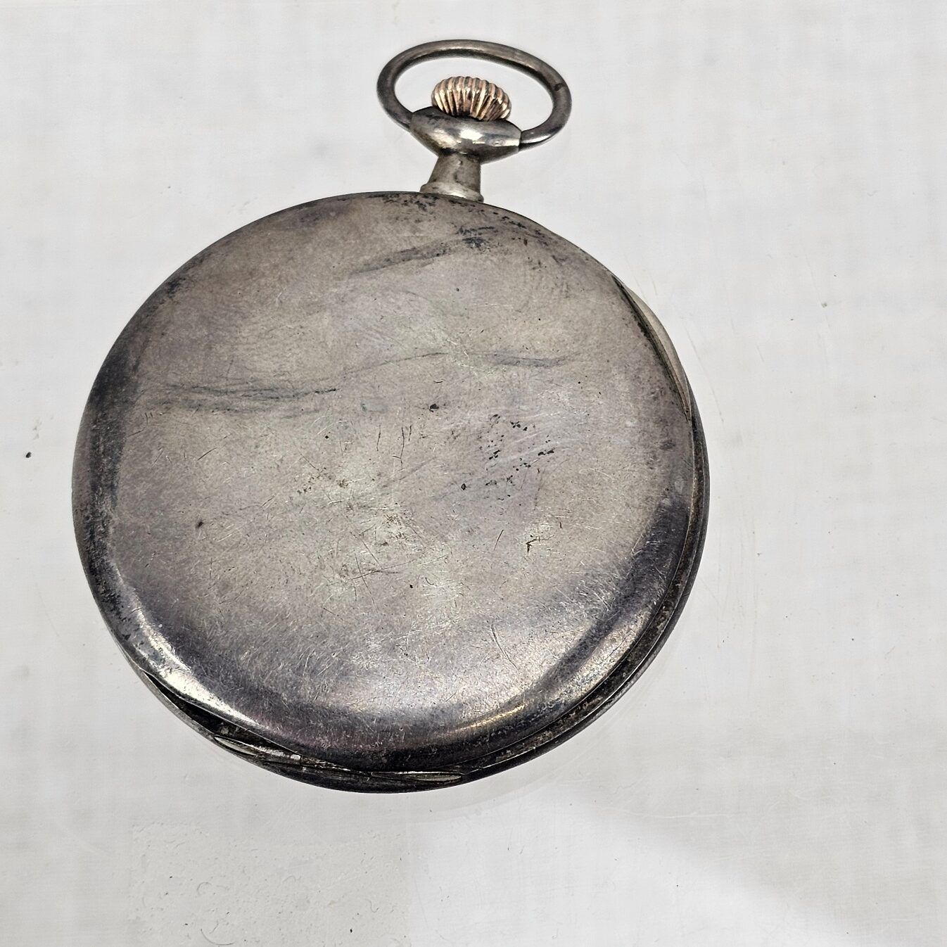 Longines Silver Grand Prix Full Hunter Pocket Watch For Repair - Image 3
