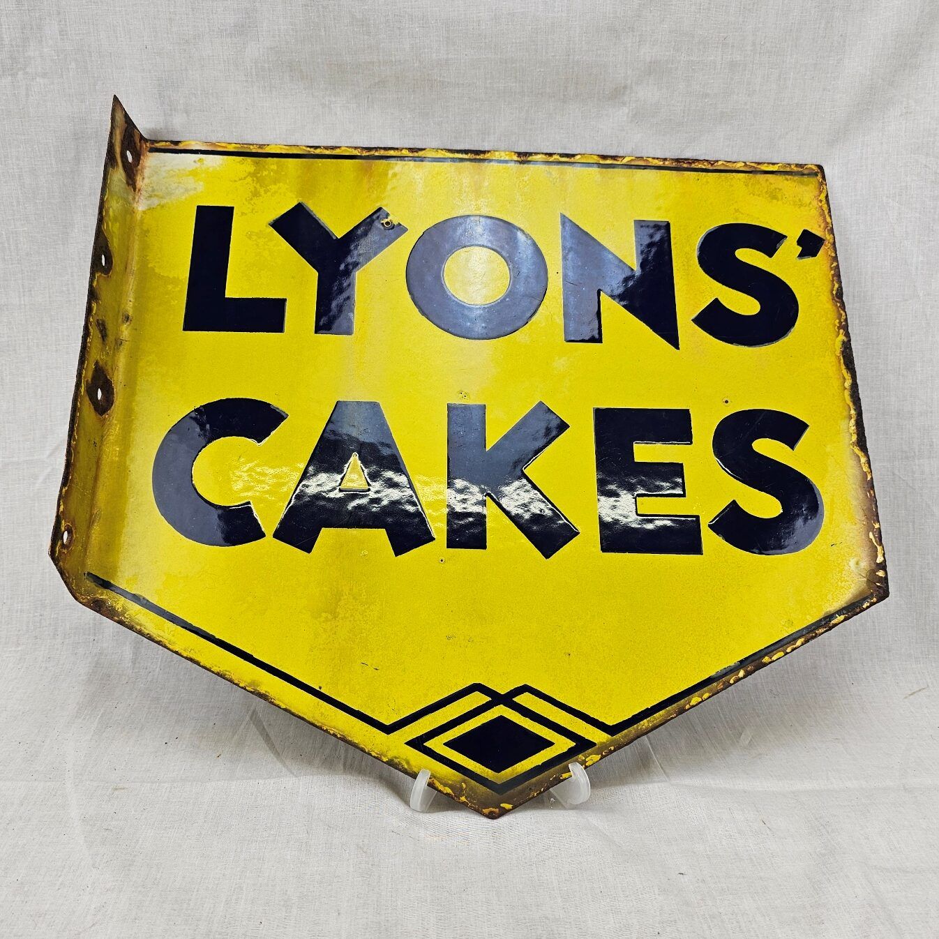 Lyons Cakes Double Sided Enamel Advertising Sign - Image 7