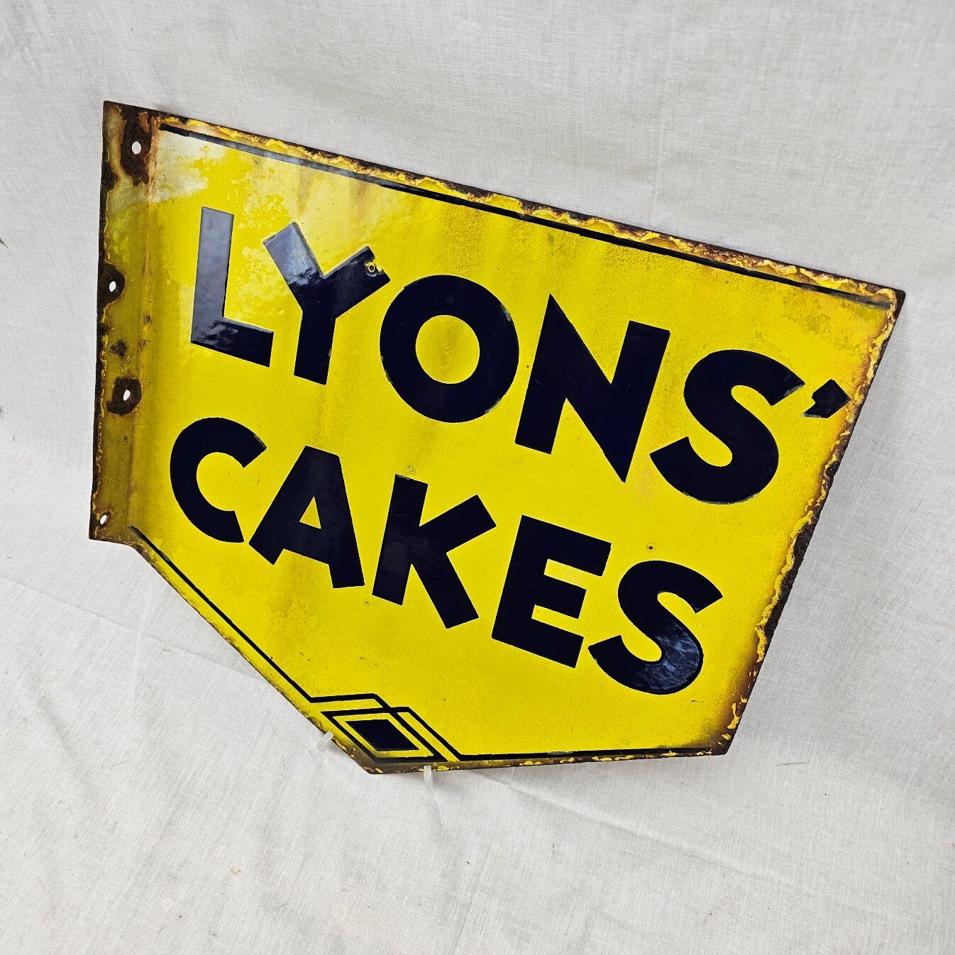 Lyons Cakes Double Sided Enamel Advertising Sign - Image 6