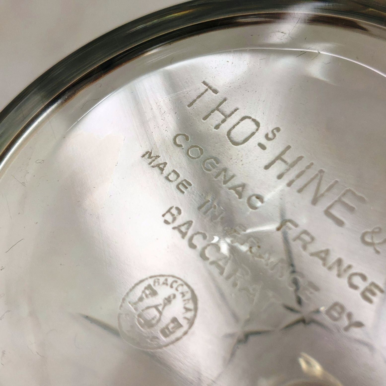 Mid 20th Century Baccarat Crystal Decanter For Thomas Hine Cognac - Image 9
