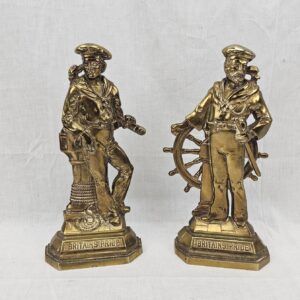 Pair Of Early 20th Century Britains Pride Brass Sailors Doorstops