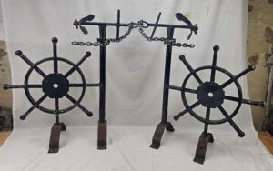 Pair Of Painted Metal Wall Brackets From The Royal Naval College