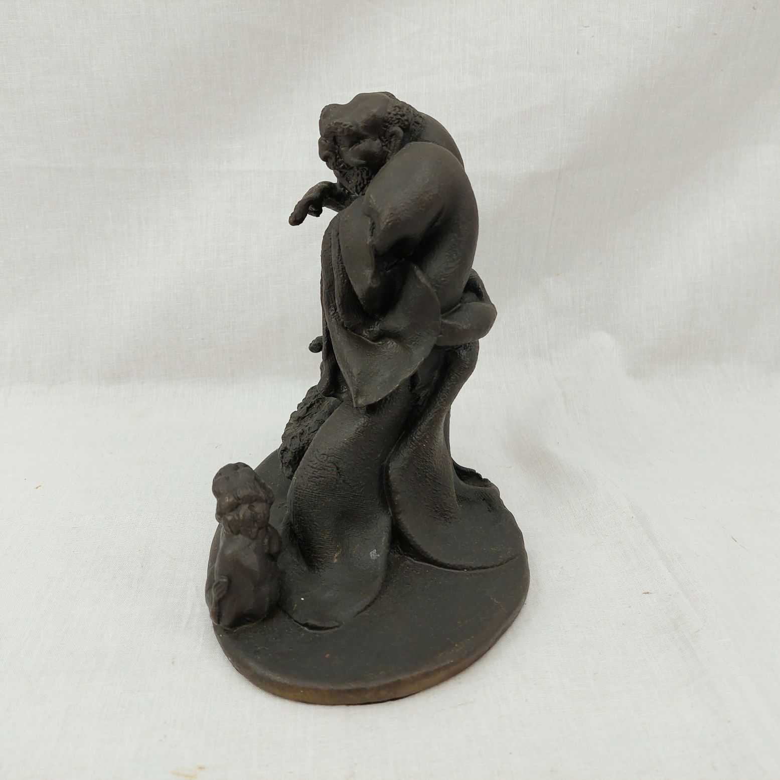 Signed Contemporary Bronze Figurine Of A Grotesque Japanese Ogre Like Man #3 - Image 2