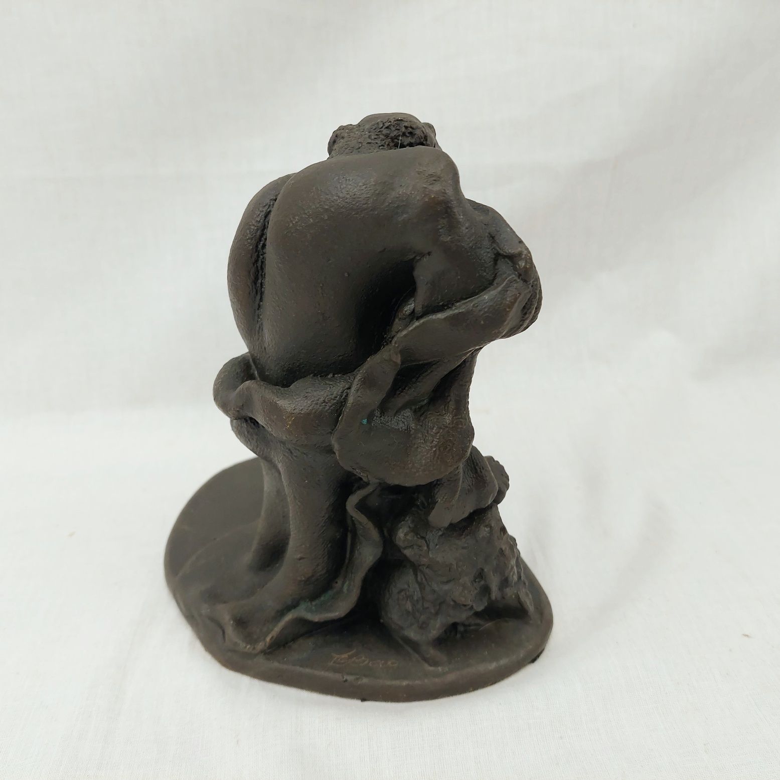 Signed Contemporary Bronze Figurine Of A Grotesque Japanese Ogre Like Man #3 - Image 3