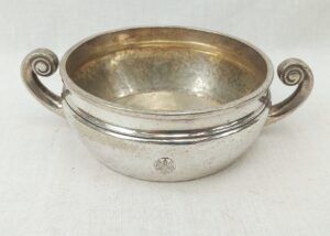 Silver Plate UAL Shipping Line Soup Bowl