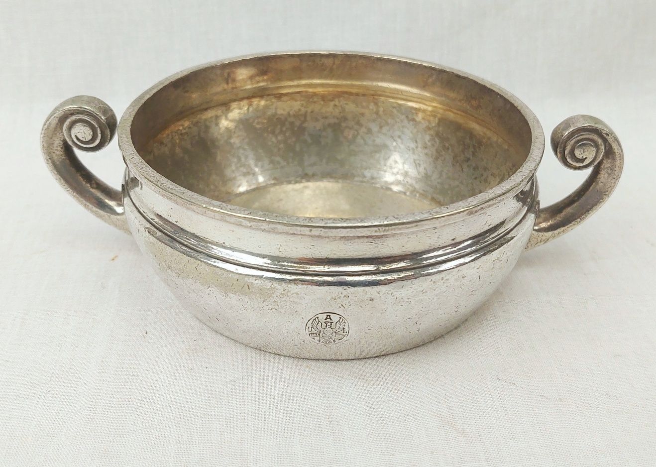 Silver Plate UAL Shipping Line Soup Bowl