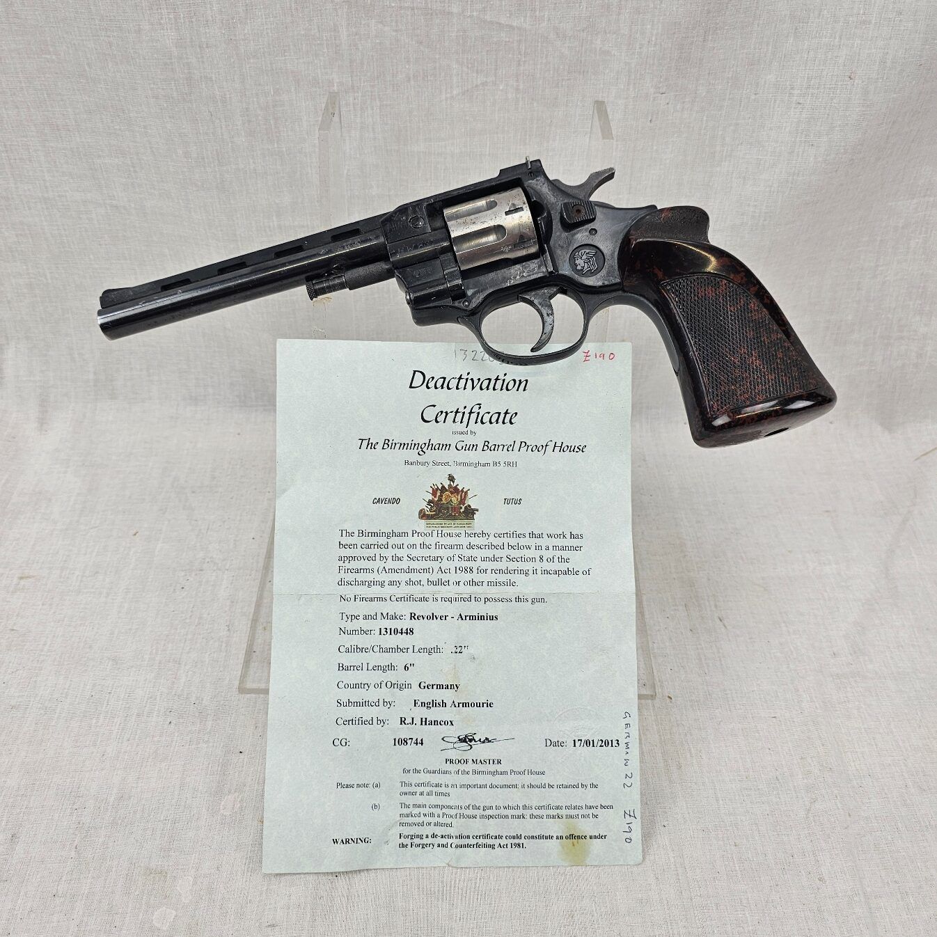 UK Specification .22" Arminius Revolver