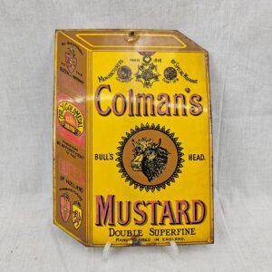 Vintage Colmans Mustard Enamel Advertising Sign