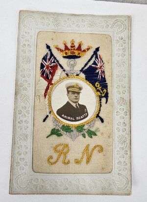 WW1 Admiral Beatty Silk Postcard