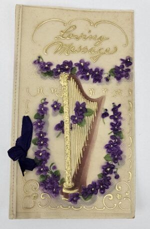 WW1 Irish Loving Messages Silk Postcard