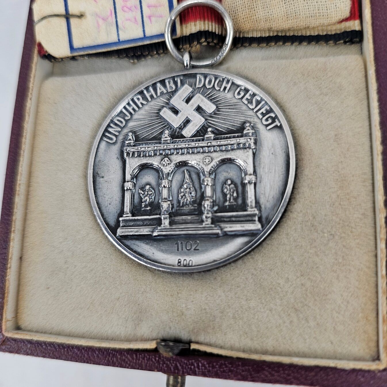 WW2 Era Nazi Germany 8–9 November 1923 Blood Order (Blutorden) Munchen Medal - First Series (1934) - Image 2