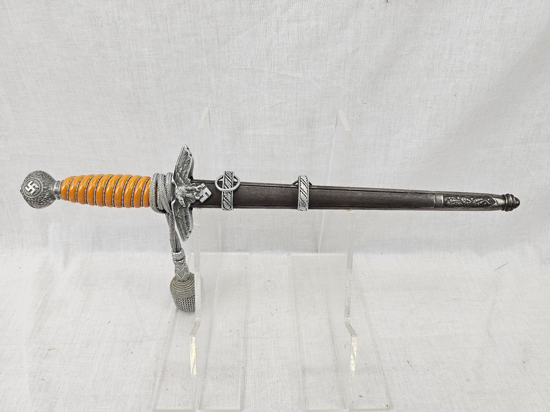 WW2 Era Nazi Germany Luftwaffe Dagger and Silver Tassel - Image 3