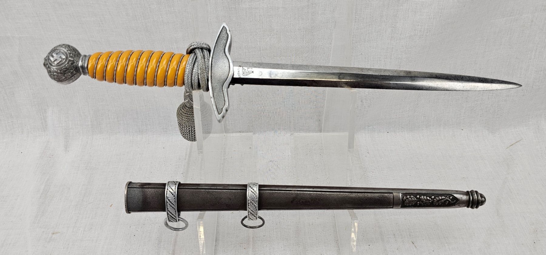 WW2 Era Nazi Germany Luftwaffe Dagger and Silver Tassel - Image 2