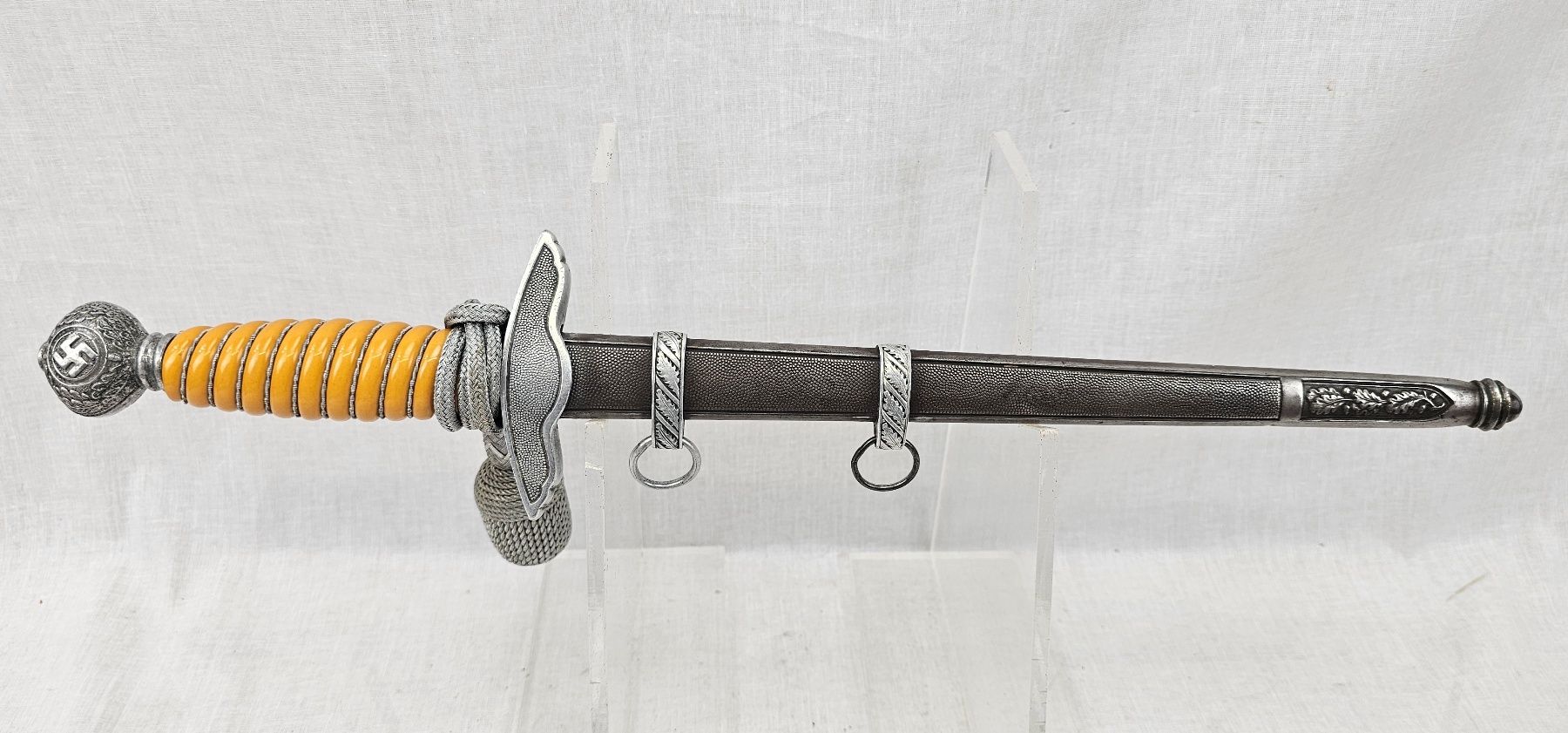 WW2 Era Nazi Germany Luftwaffe Dagger and Silver Tassel - Image 8