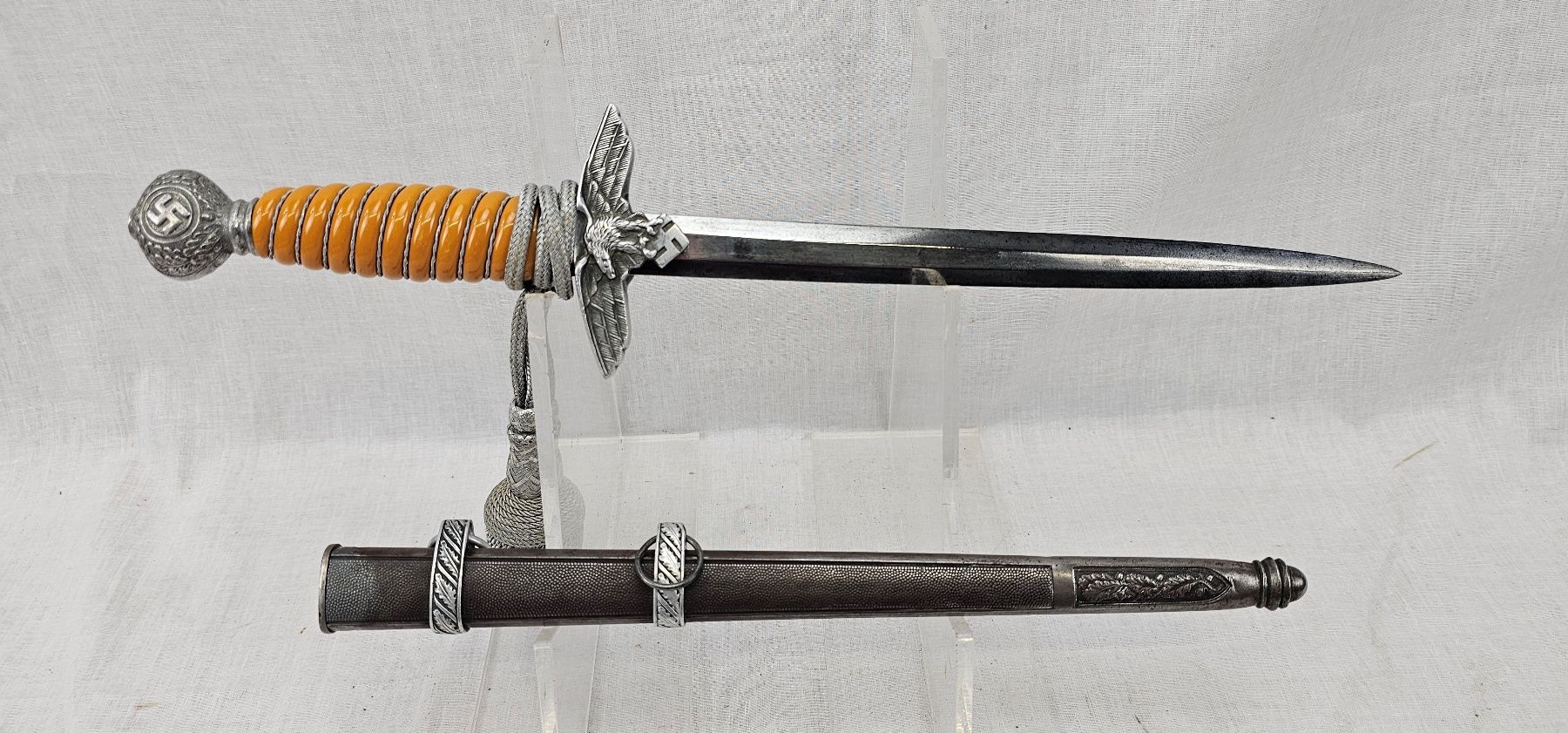 WW2 Era Nazi Germany Luftwaffe Dagger and Silver Tassel