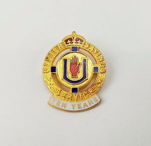 WW2 Ulster Savings Committee Collectors Fundraising Badge 10 Years