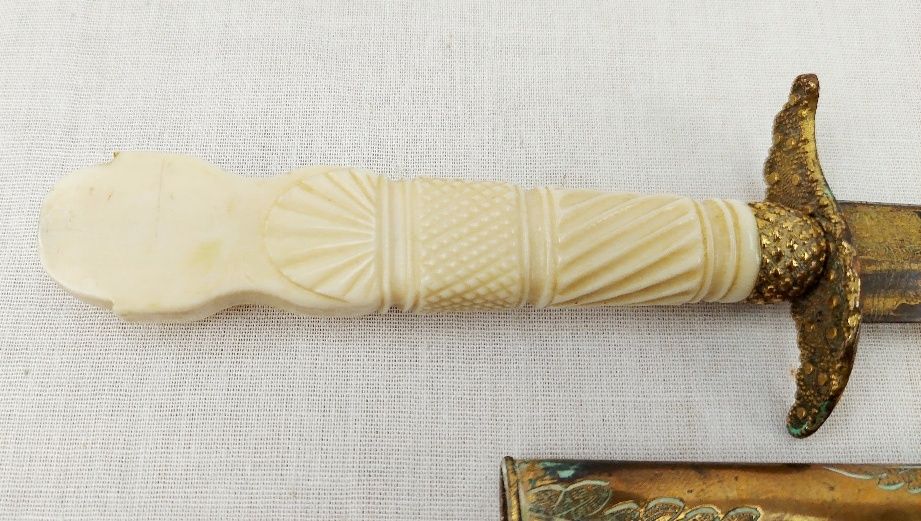 c1800 British Royal Navy Blue And Gilt Midshipmans Dirk - Image 8