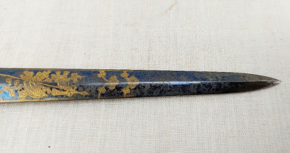 c1800 British Royal Navy Blue And Gilt Midshipmans Dirk - Image 13