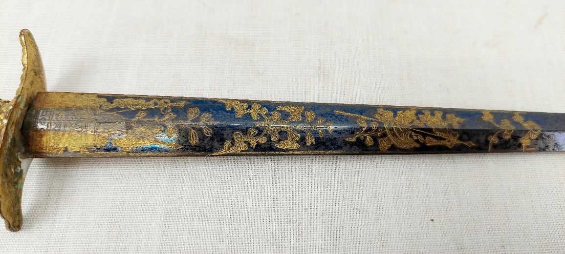 c1800 British Royal Navy Blue And Gilt Midshipmans Dirk - Image 12