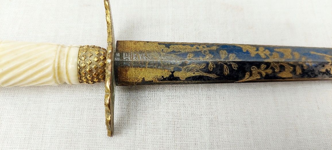c1800 British Royal Navy Blue And Gilt Midshipmans Dirk - Image 11