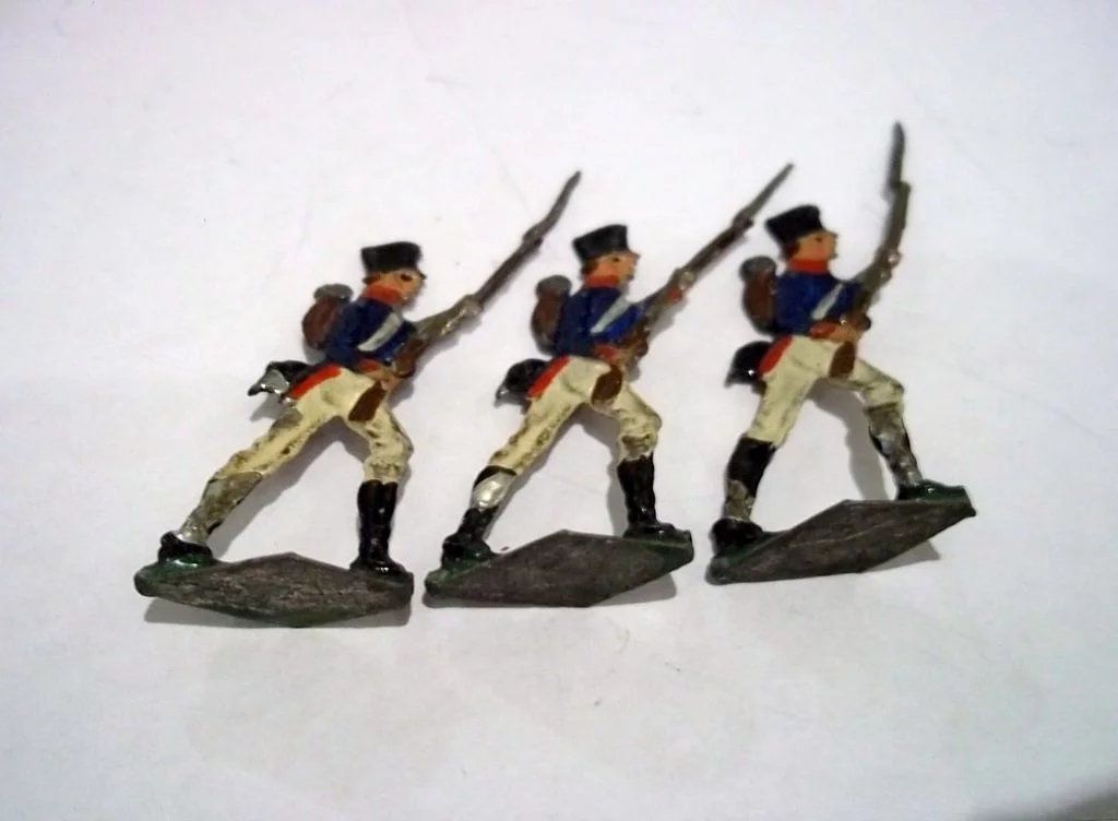 c1900/20 Wurtembergian Infantry Storming Vintage Tin Flats 19 Pieces. Boxed - Image 3