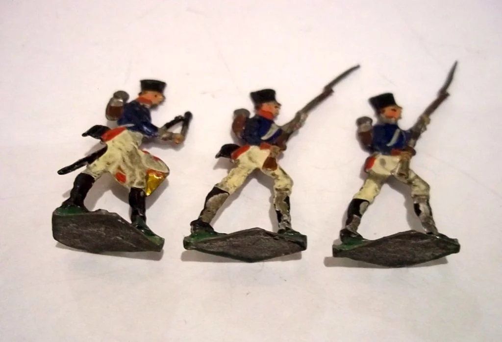 c1900/20 Wurtembergian Infantry Storming Vintage Tin Flats 19 Pieces. Boxed - Image 5