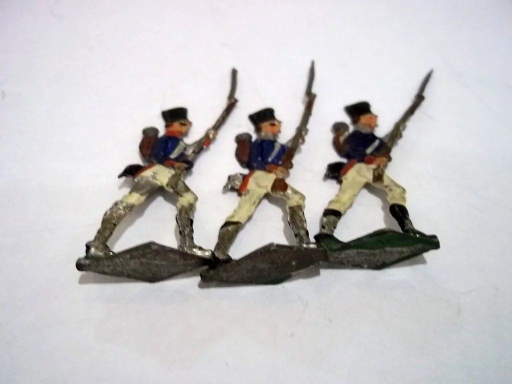 c1900/20 Wurtembergian Infantry Storming Vintage Tin Flats 19 Pieces. Boxed - Image 6