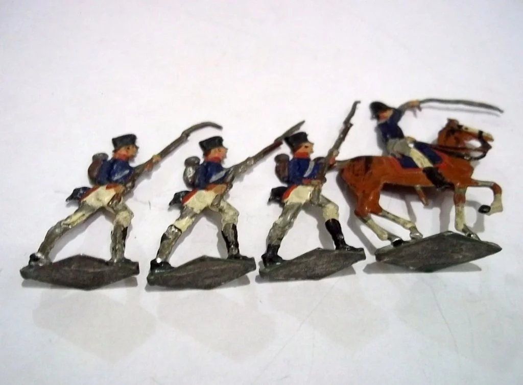 c1900/20 Wurtembergian Infantry Storming Vintage Tin Flats 19 Pieces. Boxed - Image 7