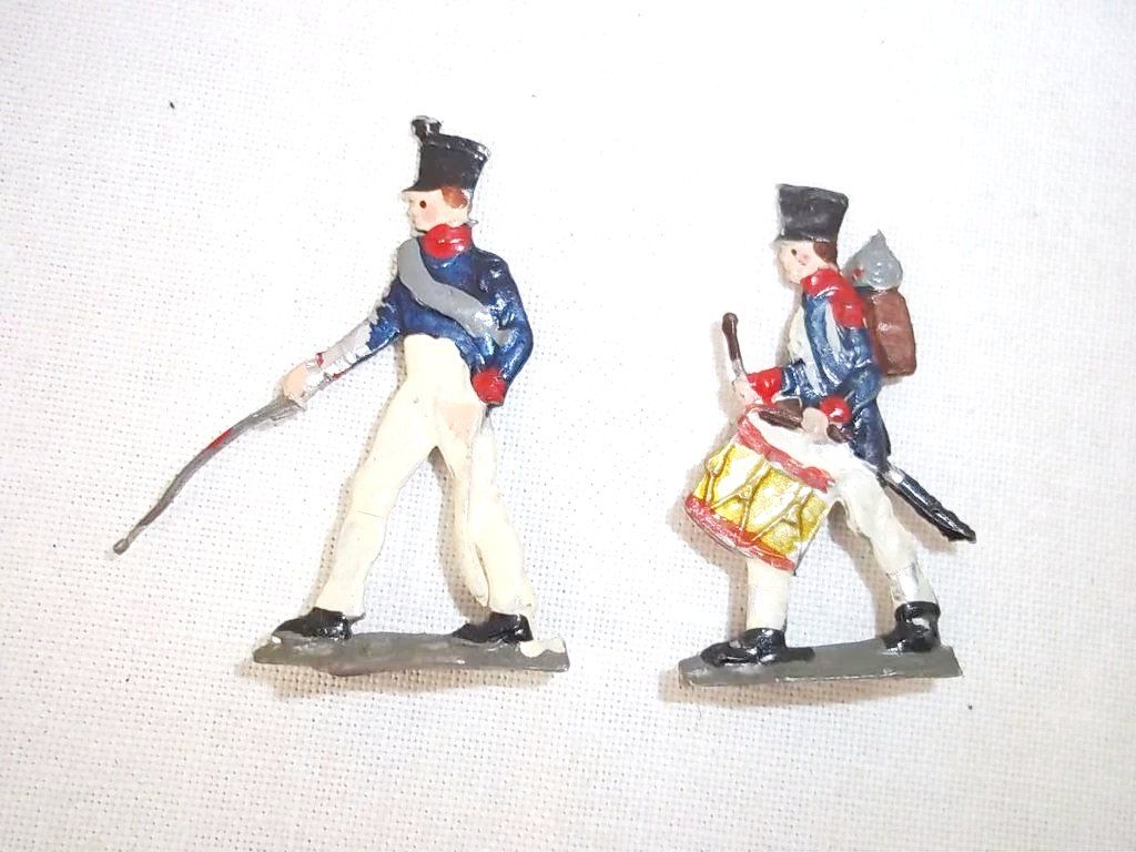 c1900/20 “French Infantry Fighting 1815” Vintage Tin Flats 20 Pieces. Boxed - Image 2