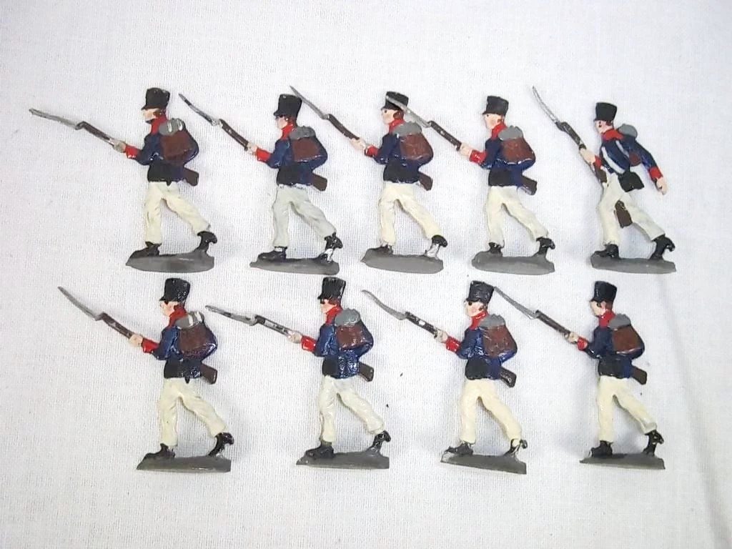 c1900/20 “French Infantry Fighting 1815” Vintage Tin Flats 20 Pieces. Boxed - Image 4