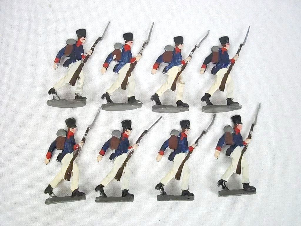 c1900/20 “French Infantry Fighting 1815” Vintage Tin Flats 20 Pieces. Boxed - Image 5