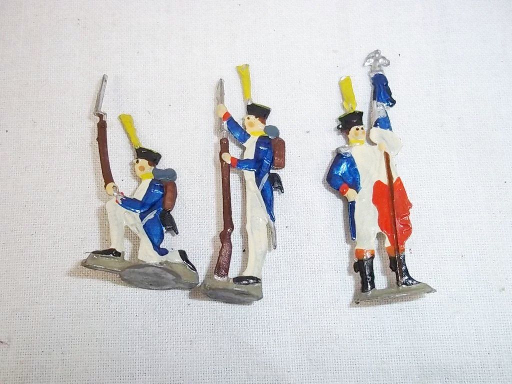c1900 French Infantry Vintage Tin Flats 19 Pieces. Boxed - Image 9
