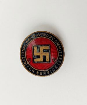 c1916 British WW1 National War Savings Committee For Service Badge