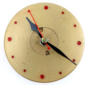 British, WW1, Remembrance 18 Pounder Shell Case Clock, Dated 1918, Made by K - Kynoch Factories, Imperial Chemical Industries Ltd., Birmingham