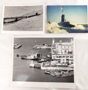 British, Post WW2, HM Submarines Superb and Turbulent – Two Original Photographs & One Postcard