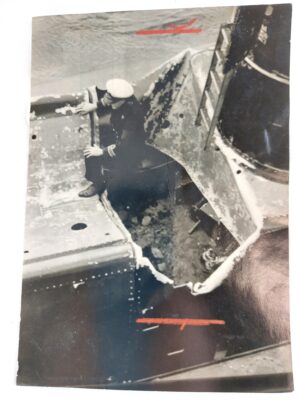 British, Post WW2, The damaged HM Submarine Finwhale (SO5) 1961 – Original Photograph