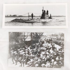 British, Pre-WW1, HM Submarine A1 – Two Original Photographs