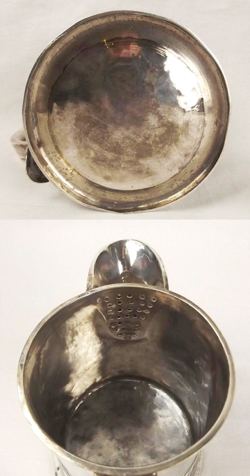 Early Georgian Silver Lidded Jug Tankard By Francis Spilsbury 1734 - Image 7