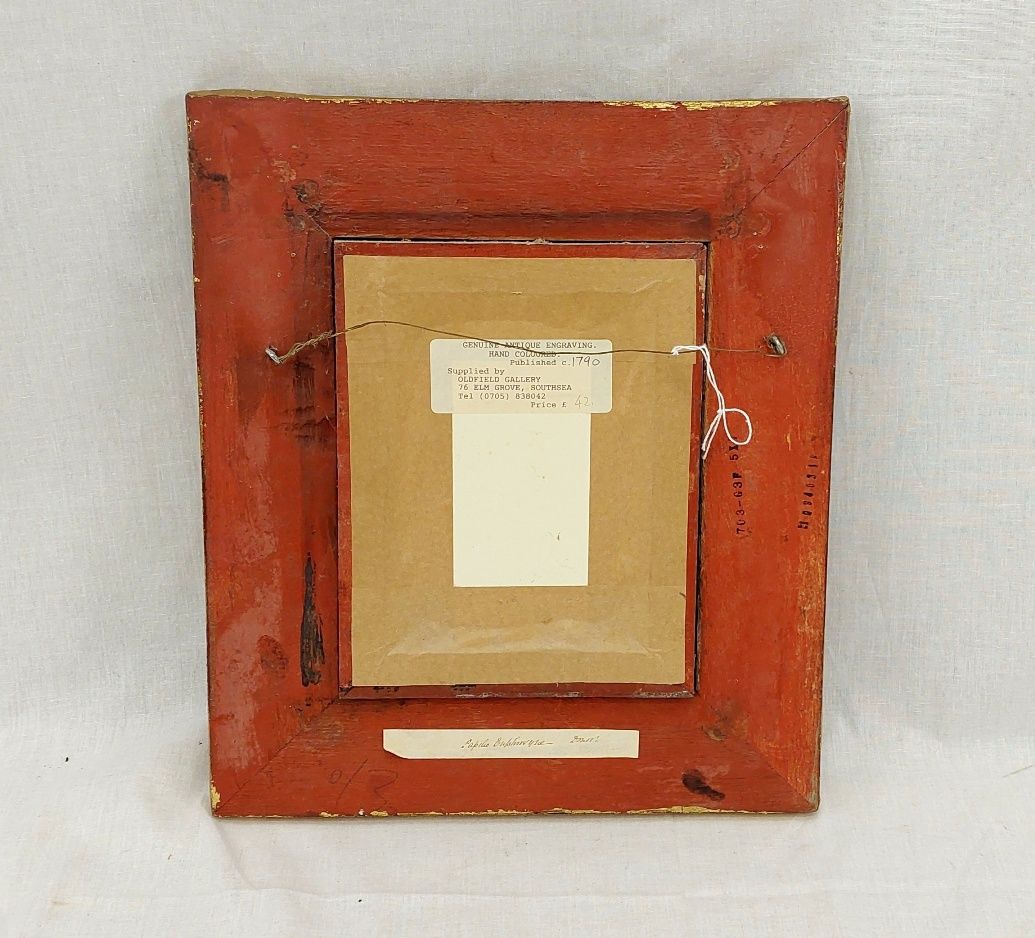 Framed Circa 1790 Hand Coloured Butterfly Engraving #1 - Image 2